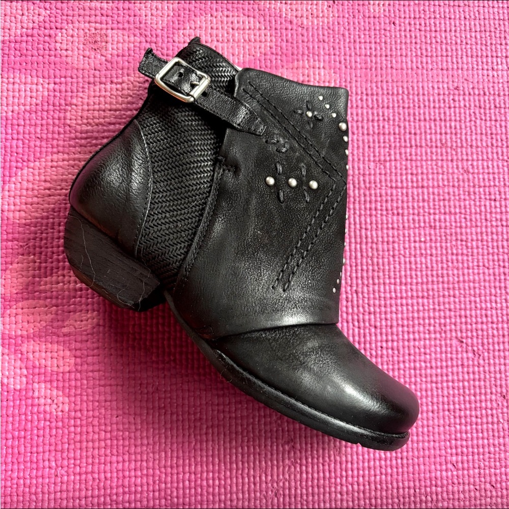 Miz Mooz | Edgy Black Leather Ankle Boots 🖤
